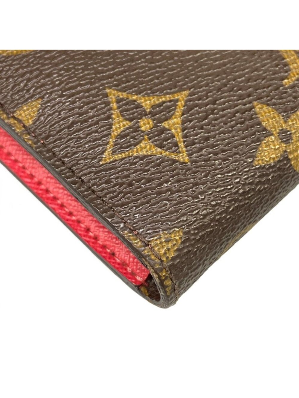 Louis Vuitton Wallet Portefeuille Marie Roulon Brown Red Leather - Picture 6 of 13